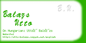 balazs utto business card